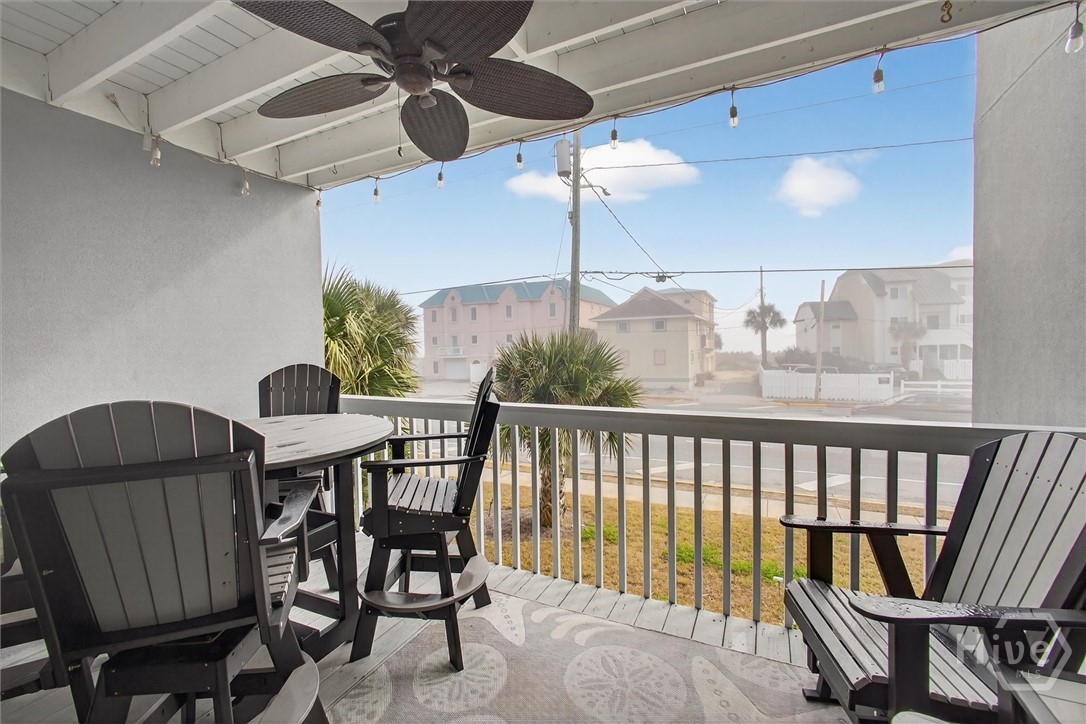 Main floor balcony with ocean views.