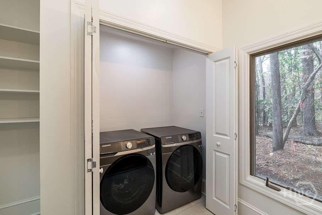 Laundry closet in Master Bathroom