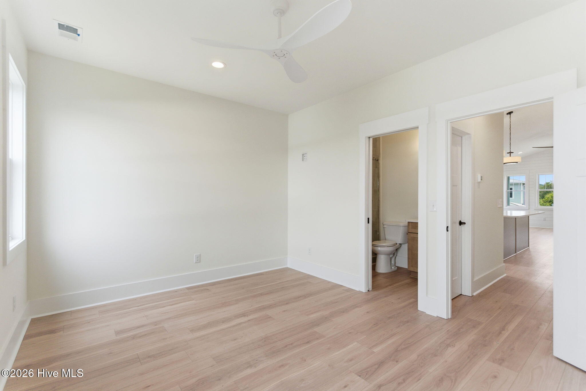 Pocket Door entry to guest bath on third level