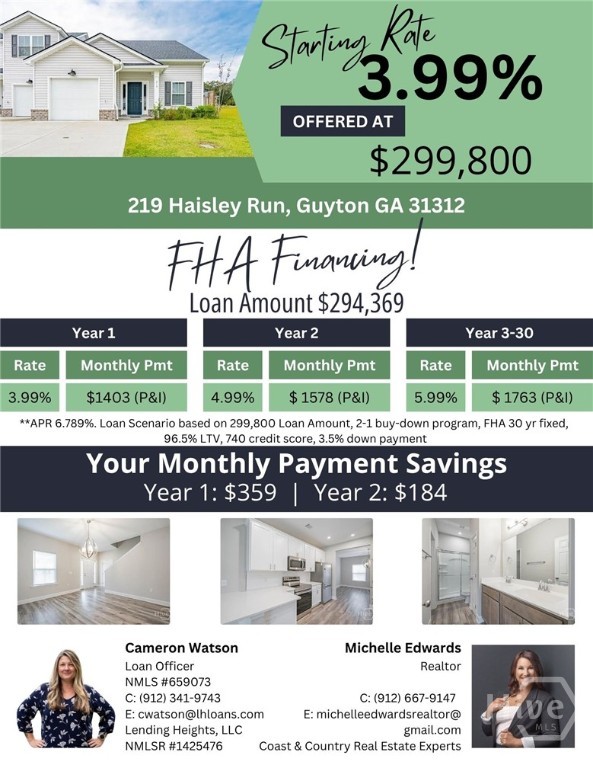 Homes for sale in Guyton, GA | 219 Haisley Run, Guyton, GA 31312 | MLS# SA339310