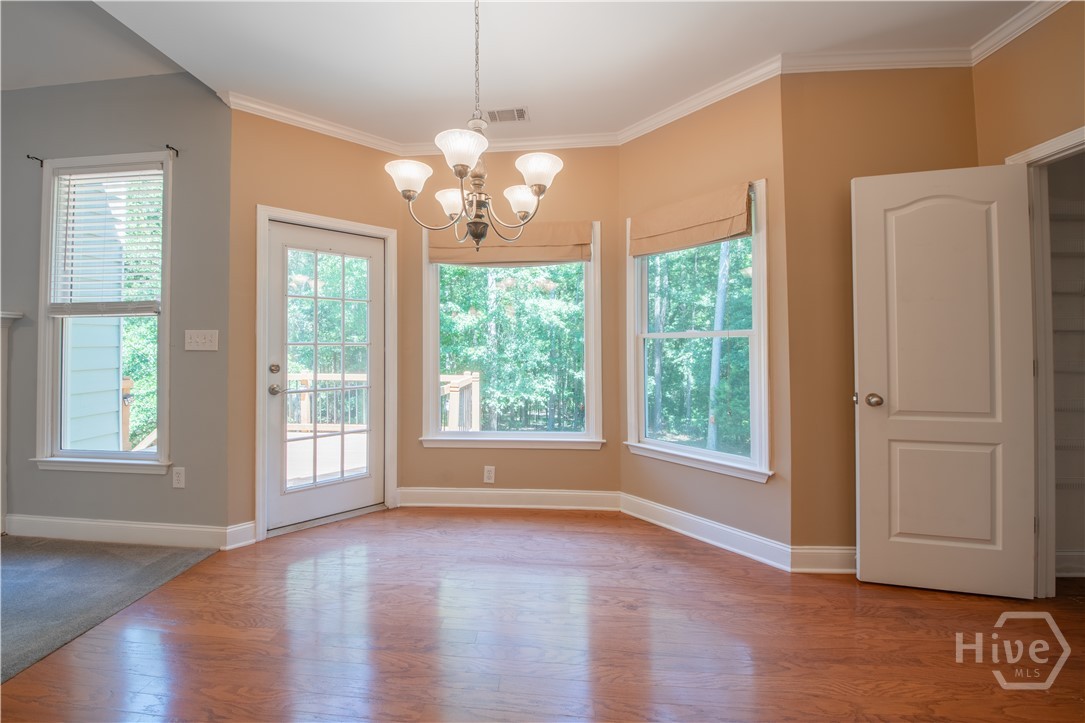 Breakfast Nook and Door to back deck