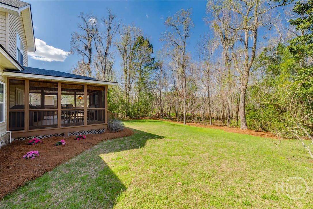 Large back yard