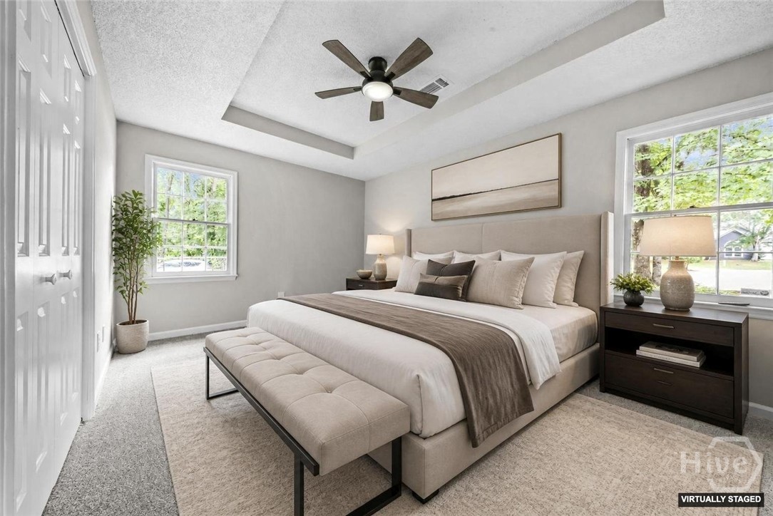 Virtually Staged Primary Suite
