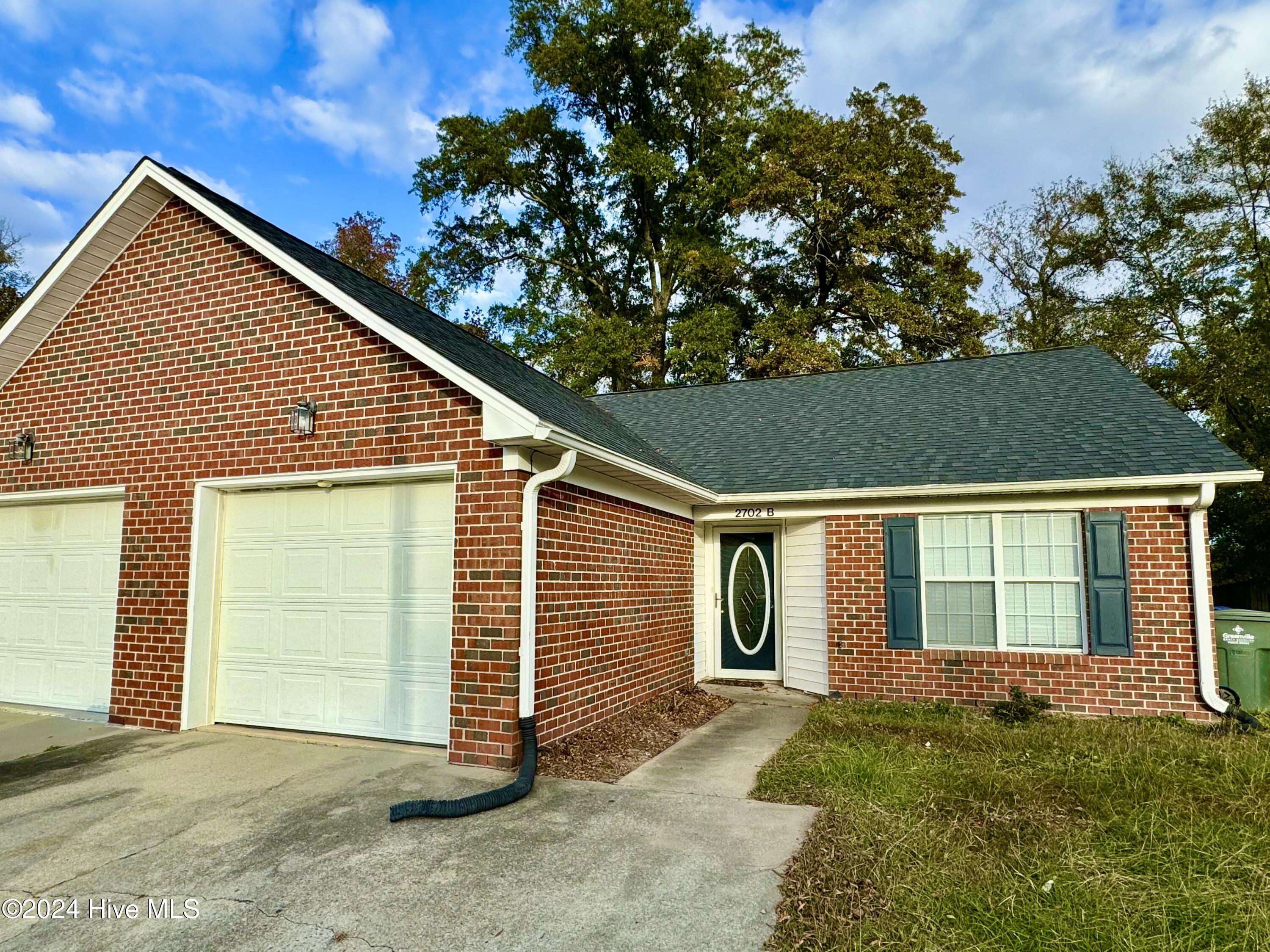 Exterior photo of 2702 Bluff View Drive B, Greenville, NC 27834. MLS: 100591712