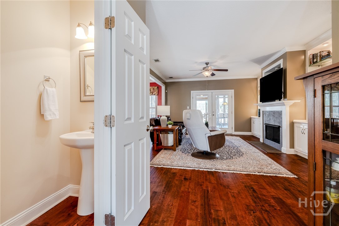 Looking from foyer to living room