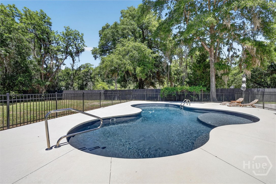 Custom and heated salt-water pool