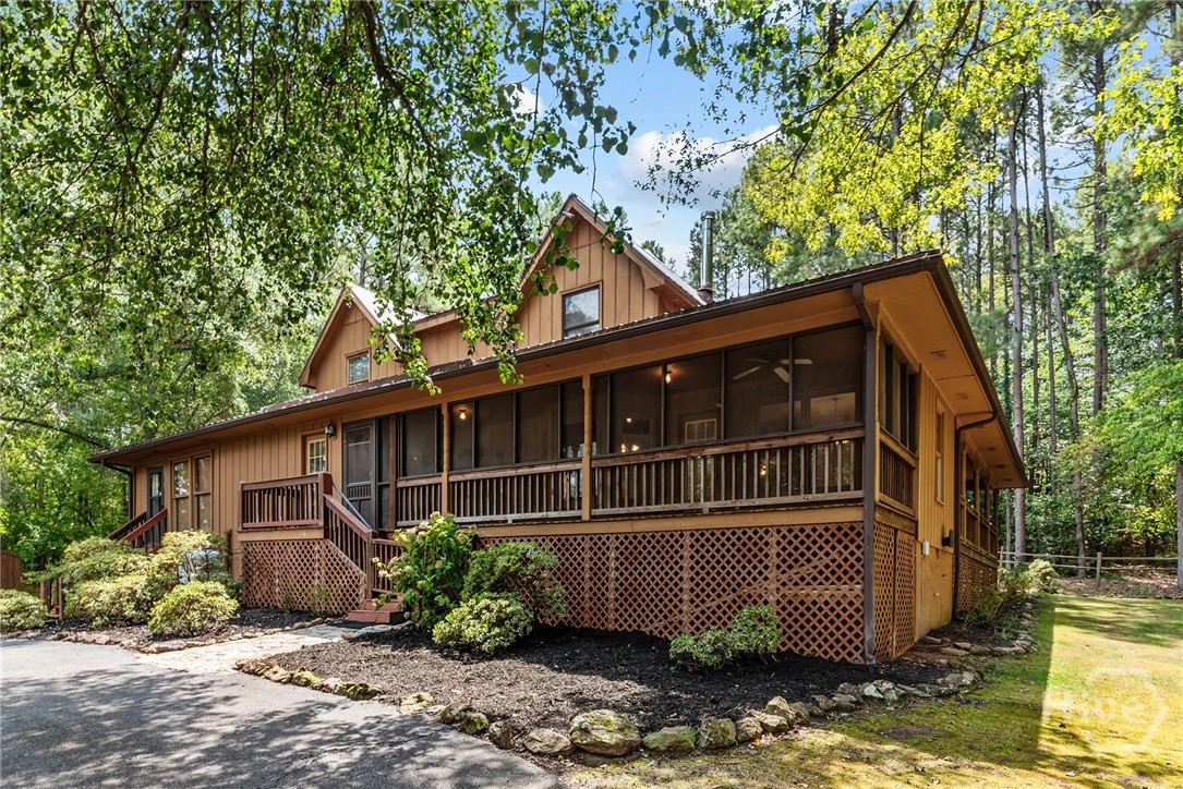 Back View with Screened in Porch