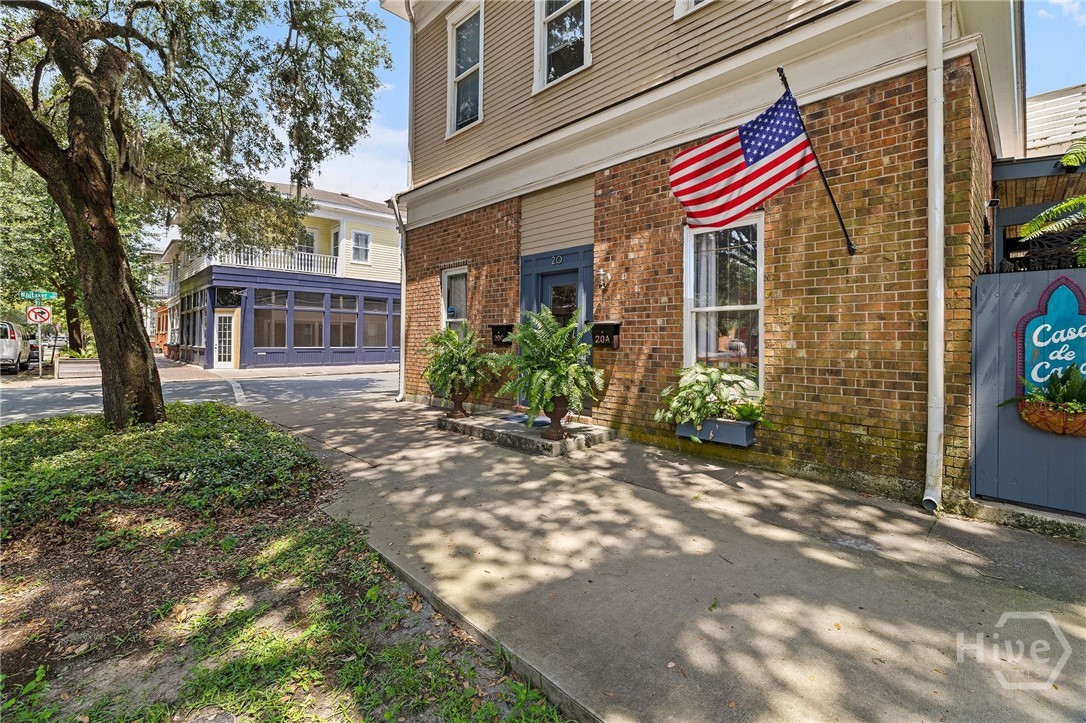 Front of the building - Unit D is located on the t