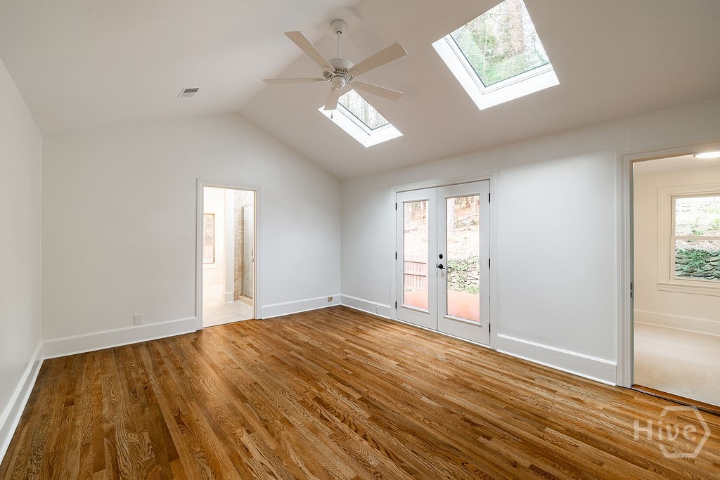 Master has french doors leading to private deck
