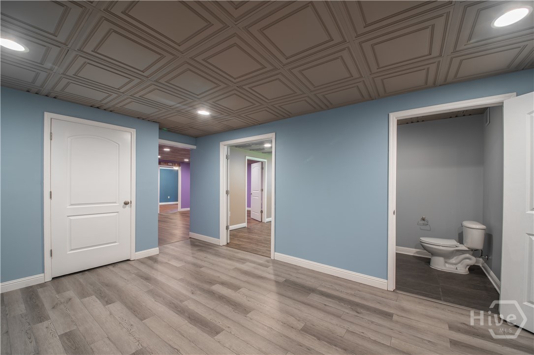 Basement Entry/Hall from Upstairs Half Bath Visible
