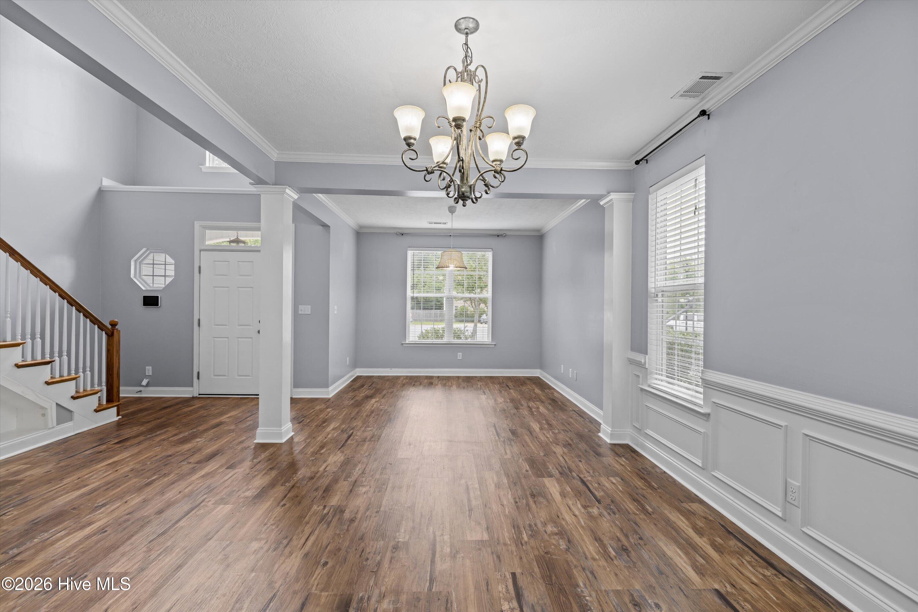 Formal dining view to formal living room