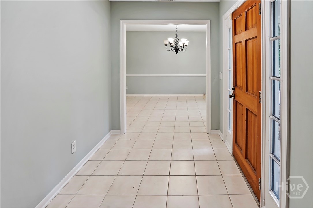 tile floor in foyer