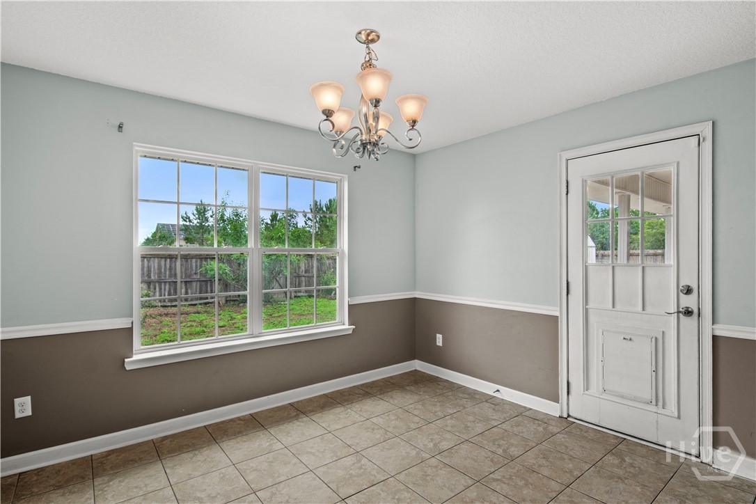 Dining area attached to kitchen