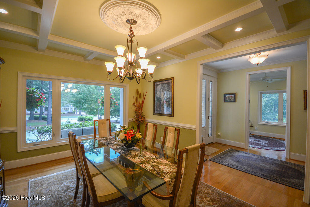 Coffered Ceiling in Formal Dining Room