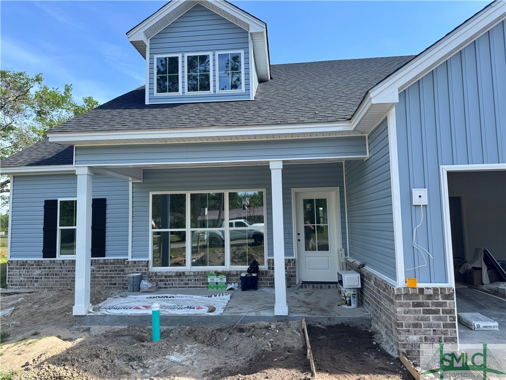 Front porch. Progress Photo.