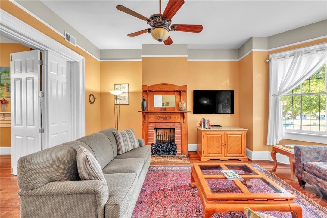 Sleeper sofa in living room