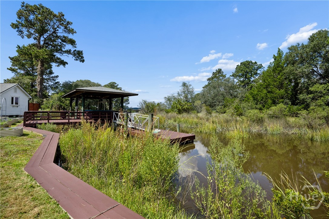 Private dock and marsh inlet