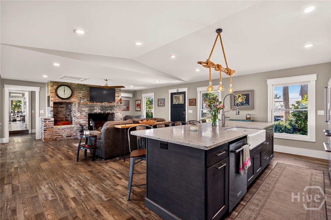 Kitchen open to Living Room