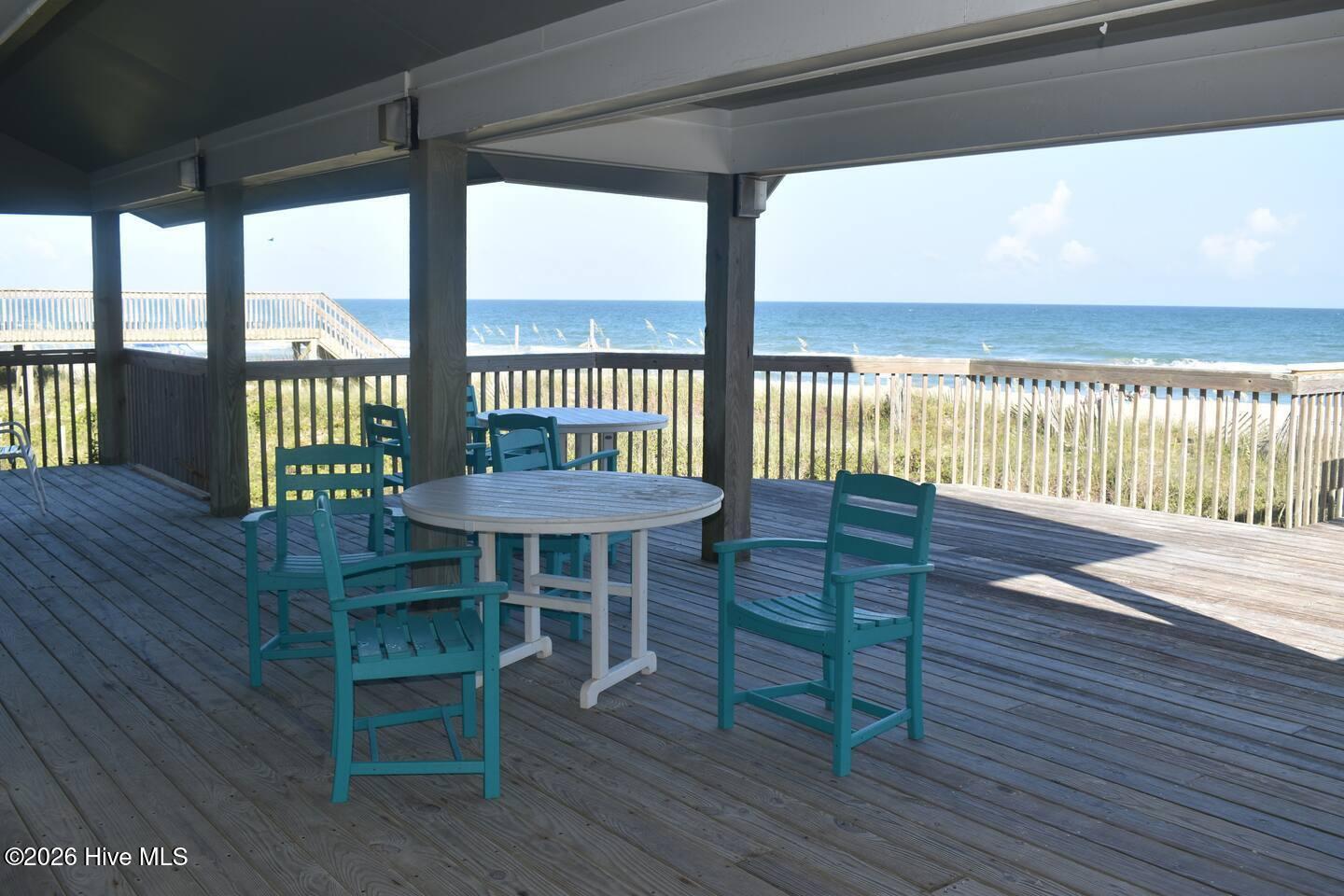 Covered deck area Oceanfront