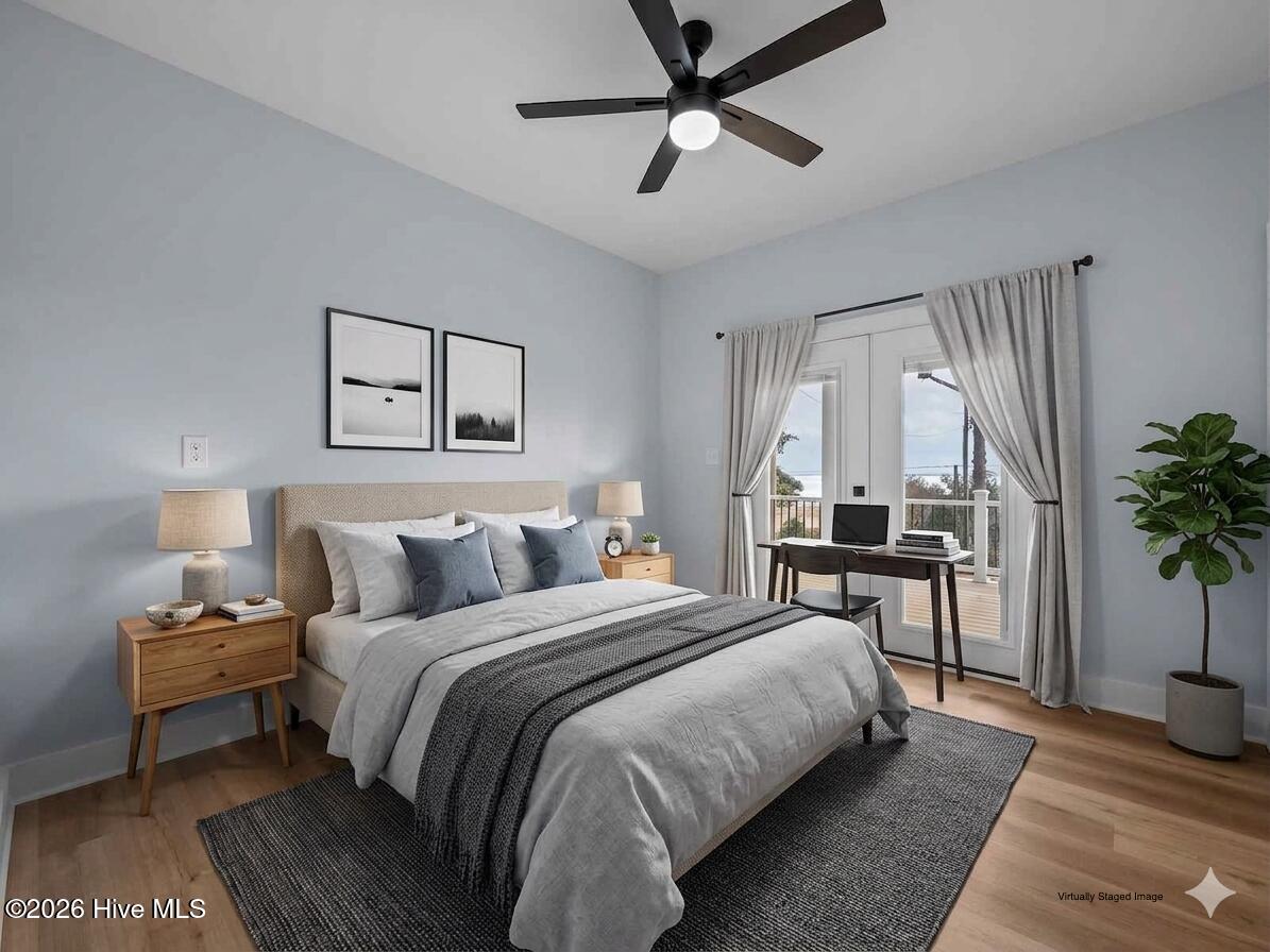 Virtually staged bedroom