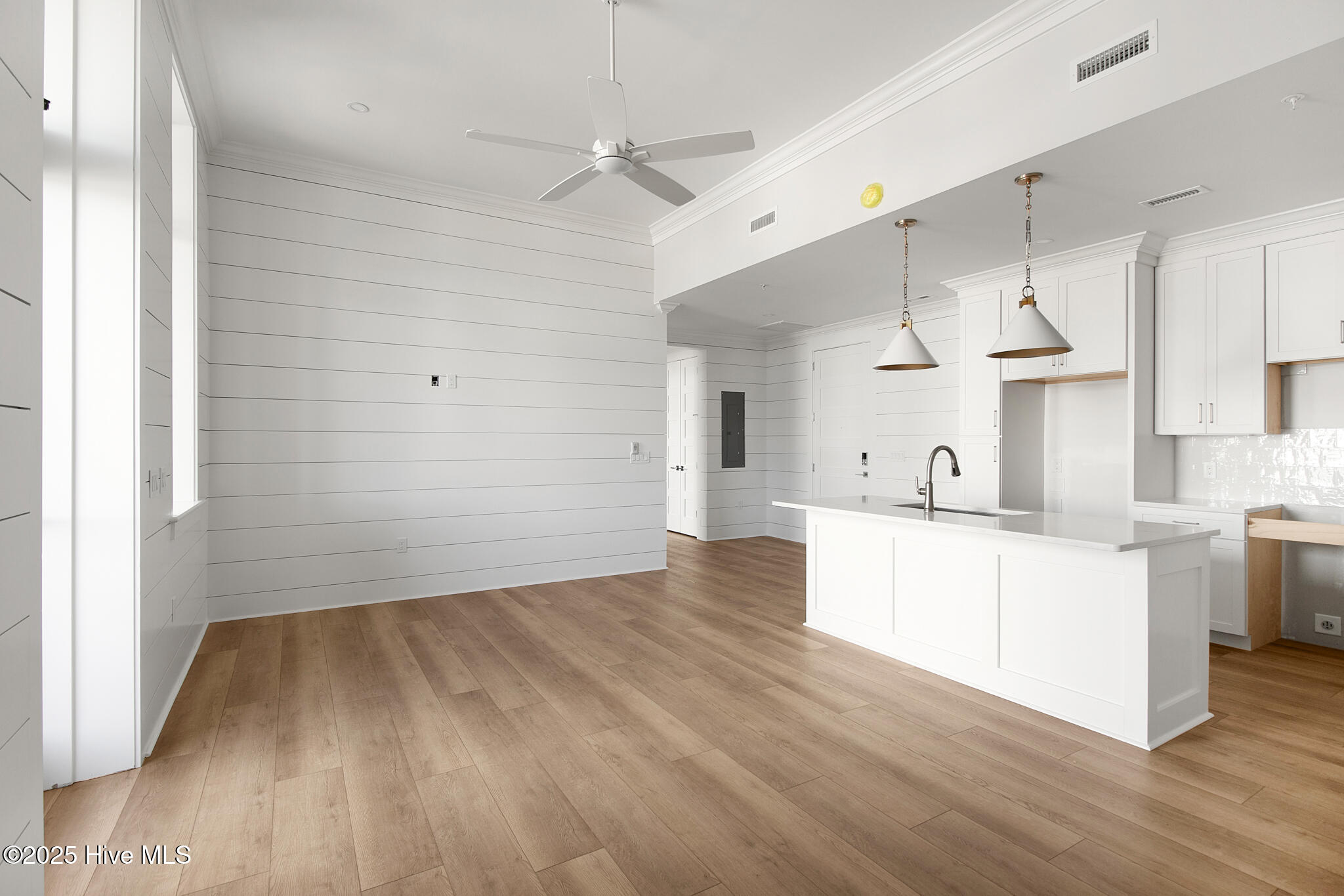 Open Living, Kitchen, and Dining