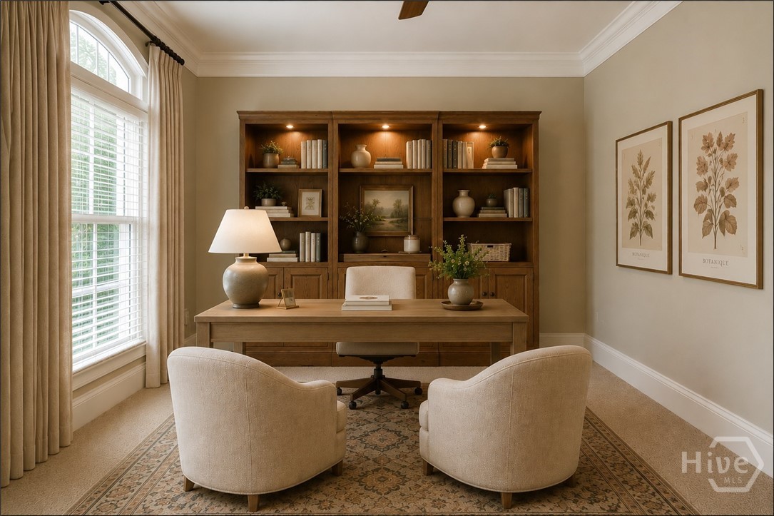 Office virtually staged