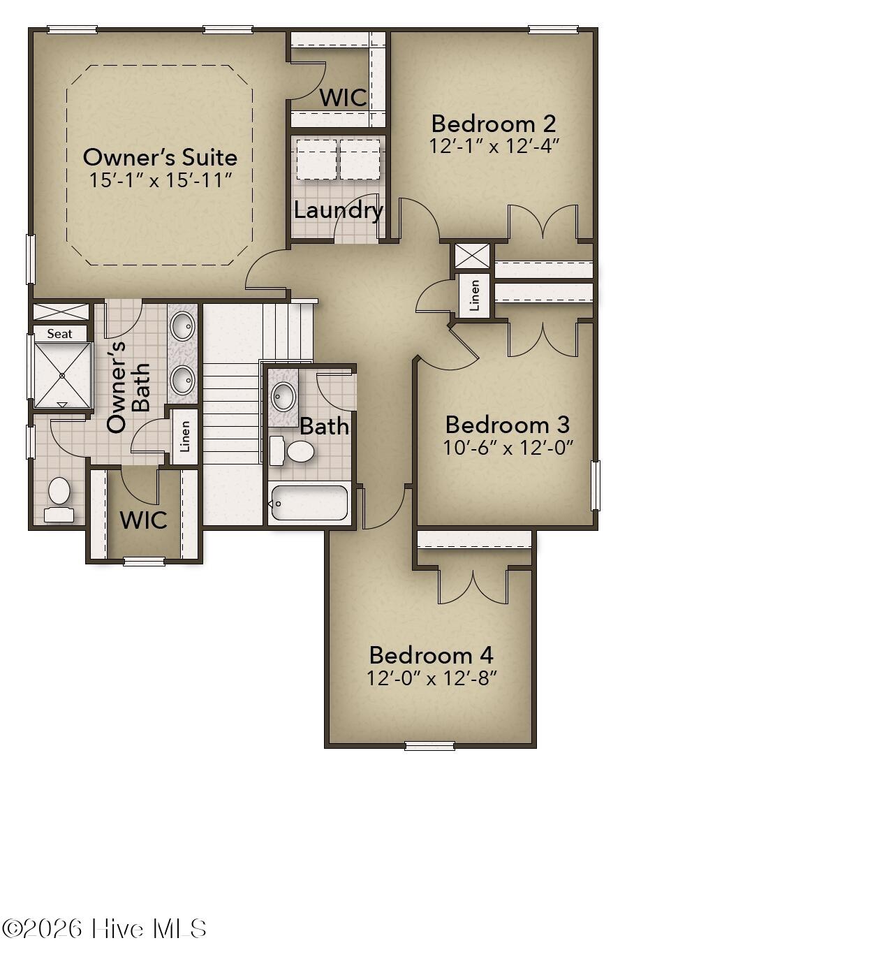 715 Edgeside Drive SE, Bolivia, NC 28422 – photo 4: Lot 197GM - Floor Plan - 2nd Floor