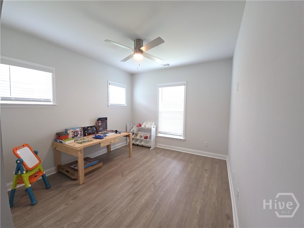 5th Bedroom or Study on 1st Floor overlooks backyard w lagoon view.  Adjacent Closet and Half Bath which can be updated to Full Bath w Shower easily gives you a perfect separate suite.