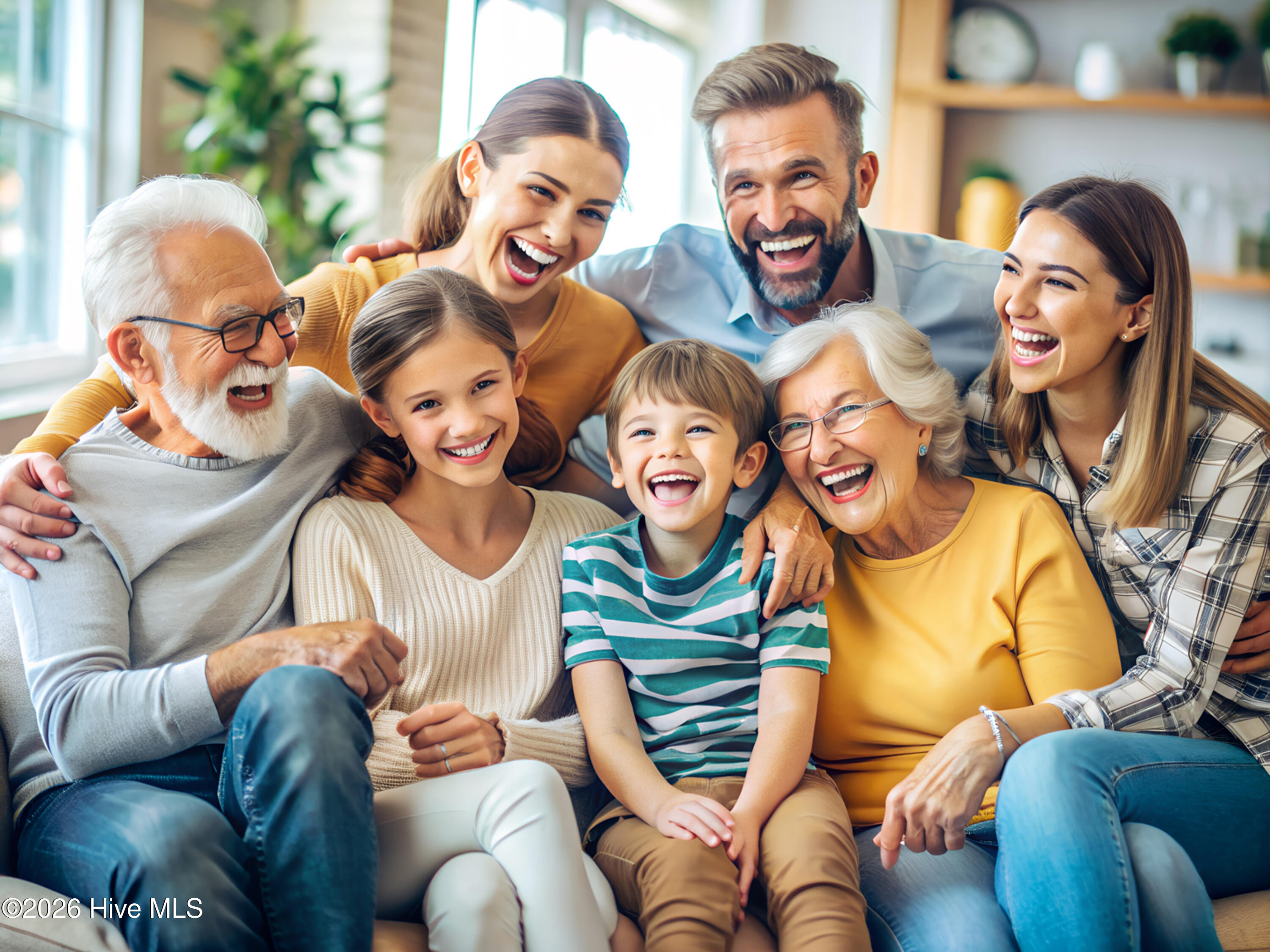 Multigeneration Family Laughing