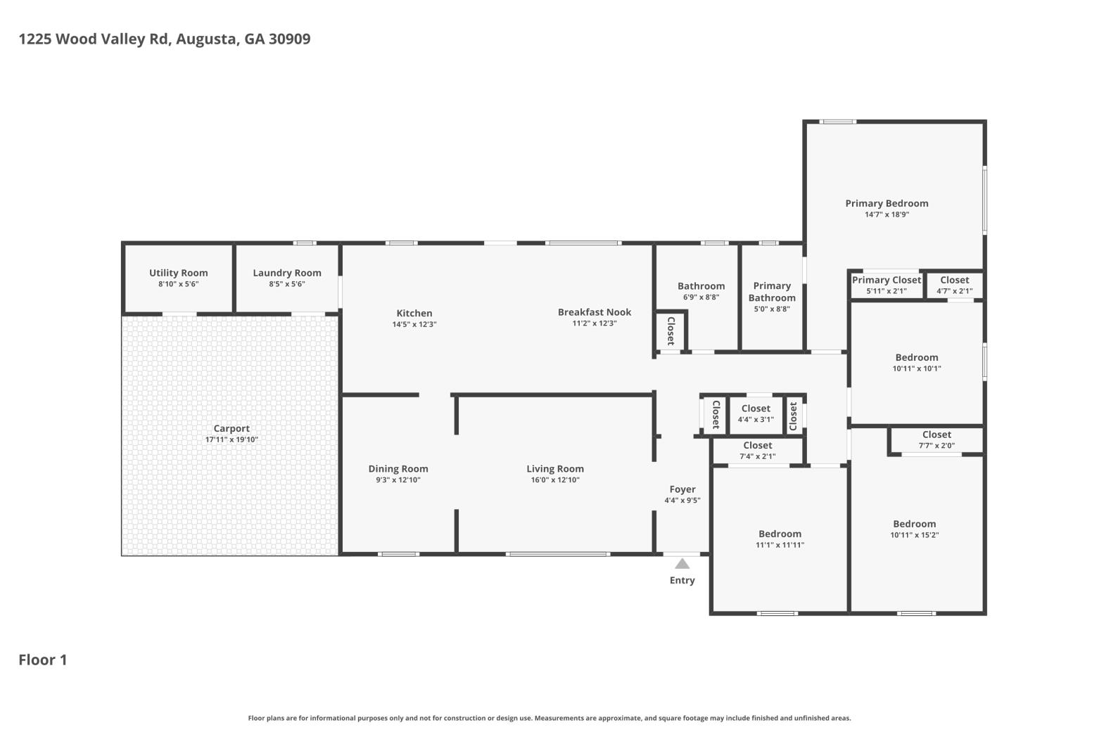 Homes For Sale - 1225 Wood Valley Road<br/> Richmond County, Augusta, GA 30909