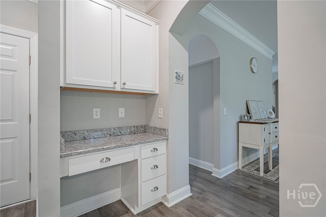 Built-in desk off Kitchen
