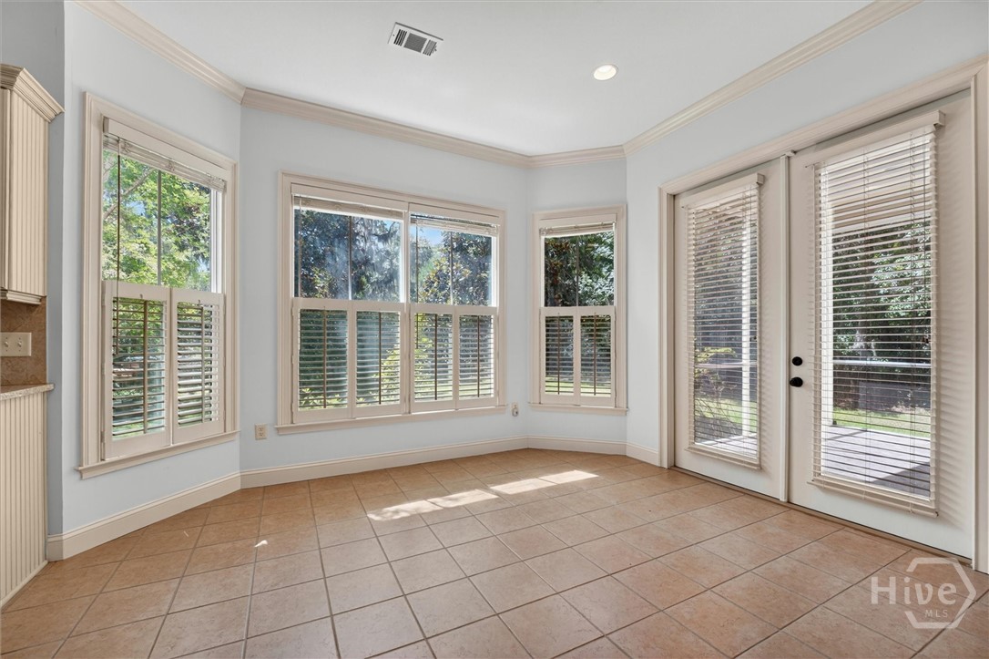 Breakfast nook looking out onto the back yard