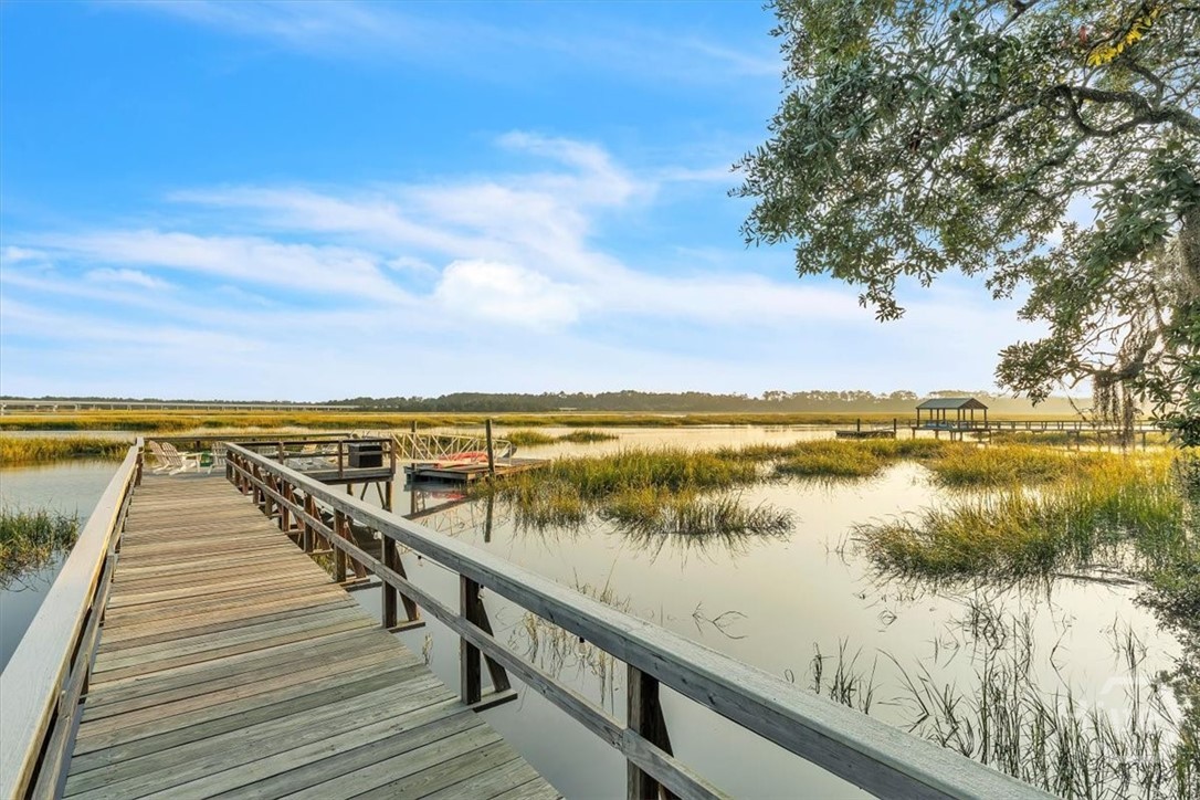 Tidal creek dock constructed in 2022, 8ft+ at high tide!