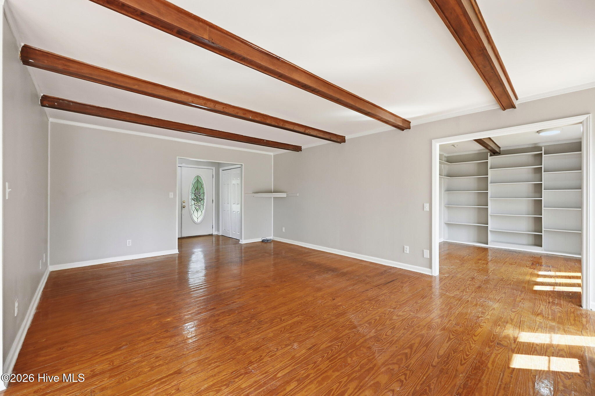 beams in the living room