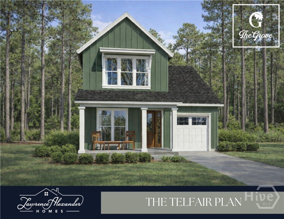 The Telfair Plan by Lawrence Alexander Homes is Yours for the Taking! This Beautiful New Construction Home in The Grove Community Offers All the Upgrades of a Custom Builder at an Affordable Price. Home Features 2111 SF, 4 BR with Bonus Upstairs, 2.5 BA, Granite Counters, LVP Flooring in Main Areas, Custom Cabinetry, & Essential Living Trim Package. Two Story Plan Offers Entertainer's Kitchen with Island and Living Room with Fireplace. Primary BR on Main is Spacious with Walk-In Closet, & Primary BA with Walk-In Shower & Double Vanities. Upstairs Features 3 Guest BR, Guest BA, and Bonus Room that can Double as a Fifth Bedroom! Exterior Boasts of Upgraded Elevation Featuring Front Porch with Beautiful Columns and a Back Porch with a View. Builder Offers $5,000 Towards Concessions with Preferred Lender. Located in The Heart of Rincon. Convenient to I-95, I-16, Gulfstream, & The Ports. All Seller Proceeds Shall Be Donated to THE CURE FOUNDATION. Make Your Appointment Today!