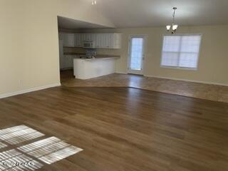 Living Room into kitchen