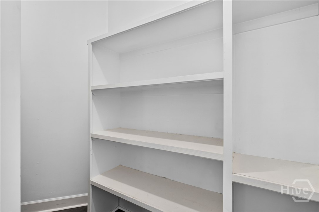 pantry with custom shelving