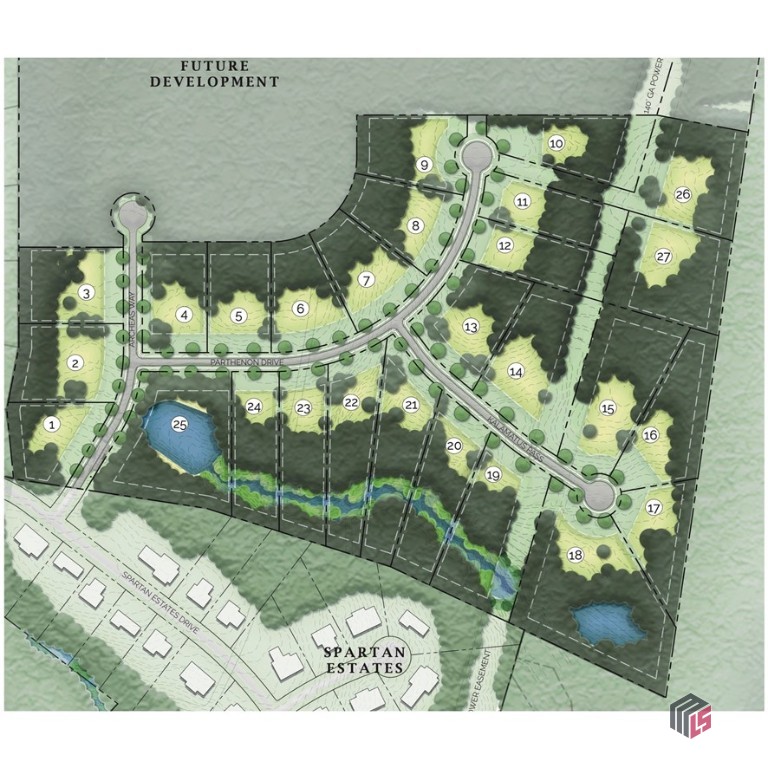 Welcome to highly desirable Spartan Manor, Athens newest luxury development. Lot 24 features a deep lot, with a gentle front to back slope, perfect for a basement build. The undergrowth has been cleared, offering a glimpse of the beautiful views one might expect from this lot. With an Athens address in Oconee County, this community offers unrivaled convenience with access to award winning schools.   Nestled amongst mature hardwoods and gently rolling hills, lot 24 provides privacy and tranquility. At Spartan Manor, a buyer has the freedom to bring their own builder and plans, adhering to building guidelines and regulations. Come drive through Spartan Manor to fully appreciate the beauty and uniqueness of this incredible development, and feel free to walk lot 24 to get a feel for the beauty of this remarkable lot. Note that there is an adjacent green space on lot 25 that will never be developed; an added bonus of lot 24!