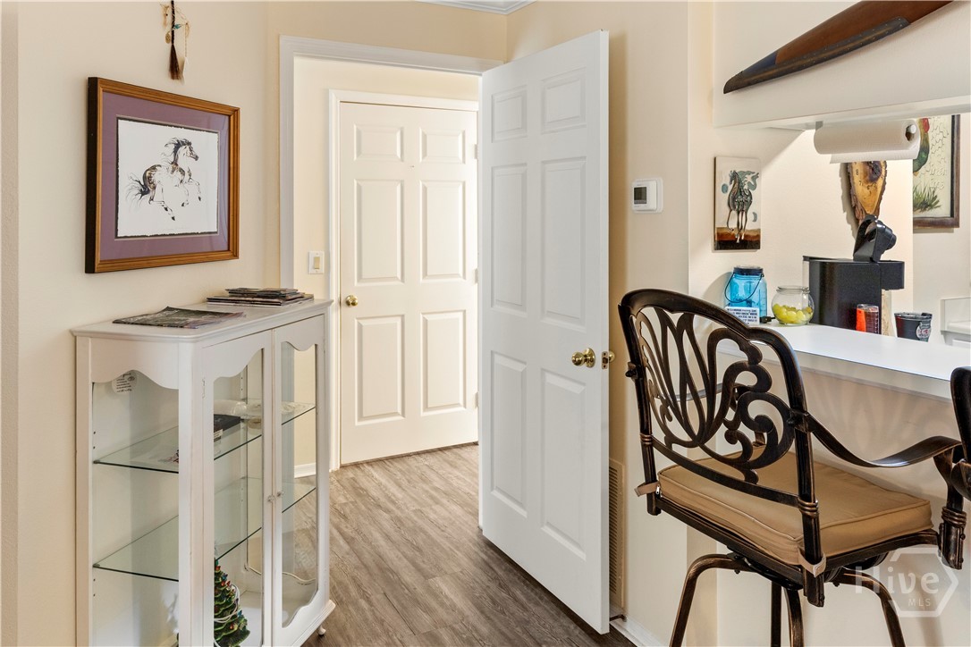 Door into Bedroom and Bathroom