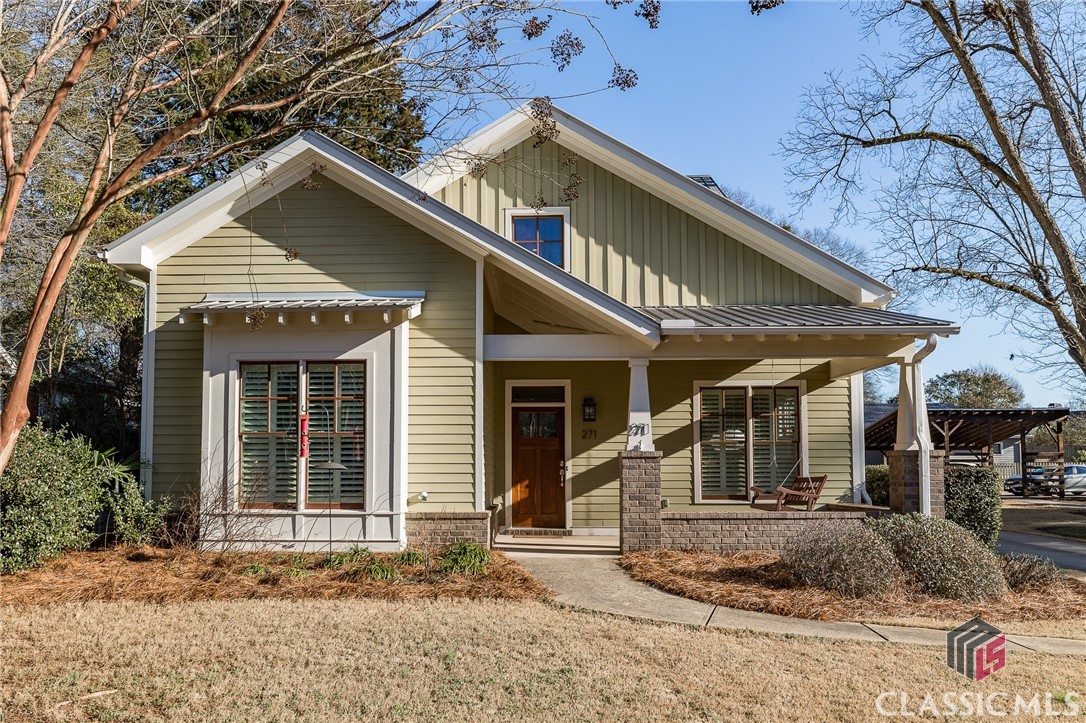 Stylish, Intown 2-level, 3/3.5 home with front and rear porches, a stone patio and lush private garden for enjoying nature, plus a detached 2 car garage. Inside, this home has an efficiently designed floor plan, a LR with fireplace flanked by builtins; a lovely kitchen with a large island, quartz counters, stainless appliances, pantry/abundant storage; and a formal DR with transom windows creating abundant natural light. There are large master suites on both levels. Attics have spray foam insulation which with 2x6 insulated walls provide for energy efficiency, and the exterior is low maintenance Hardi siding, with a metal roof. This rare in-town property features a lovely home, an exquisite garden/landscape, and is within walk/bike distance of most everything that makes living in Athens special; an eclectic Downtown district, UGA’s Main & Health Science campuses, Bishop Park, neighborhood green spaces, Normaltown‘s retail/entertainment district, Piedmont hospital, several grocery stores, schools, public transportation….Far enough from campus madness for peace and quiet, yet close enough to enjoy it all easily. Must see property to fully appreciate; gardens are still sleeping before returning to full glory, see photos for the perennial, shrub, and tree displays you’ll enjoy while eating on the screened porch, or relaxing in courtyard. Showings can be scheduled beginning Saturday, February 3 @ 10:00 am.