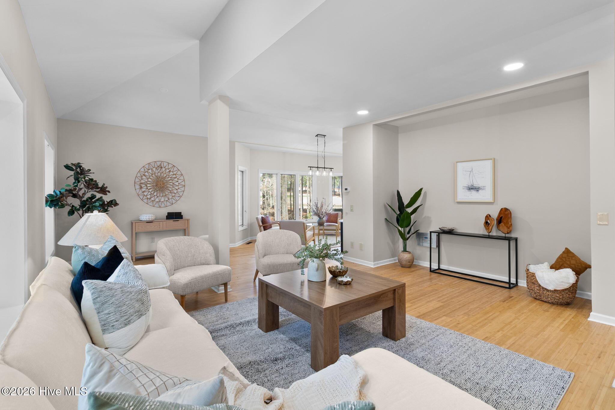 Living Room with TV Nook Space