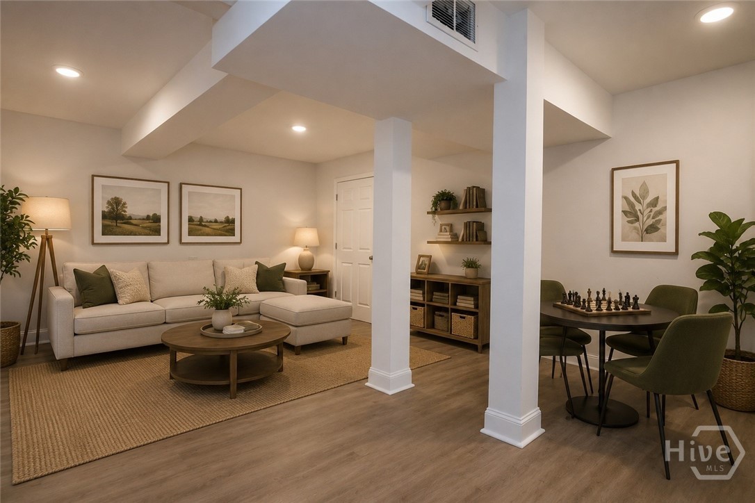 virtually staged basement bedroom/bonus room