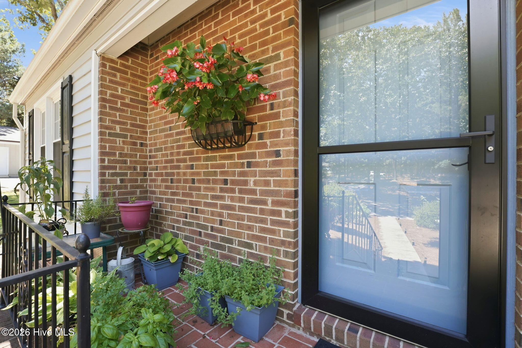 Front entrance to the home and porch.