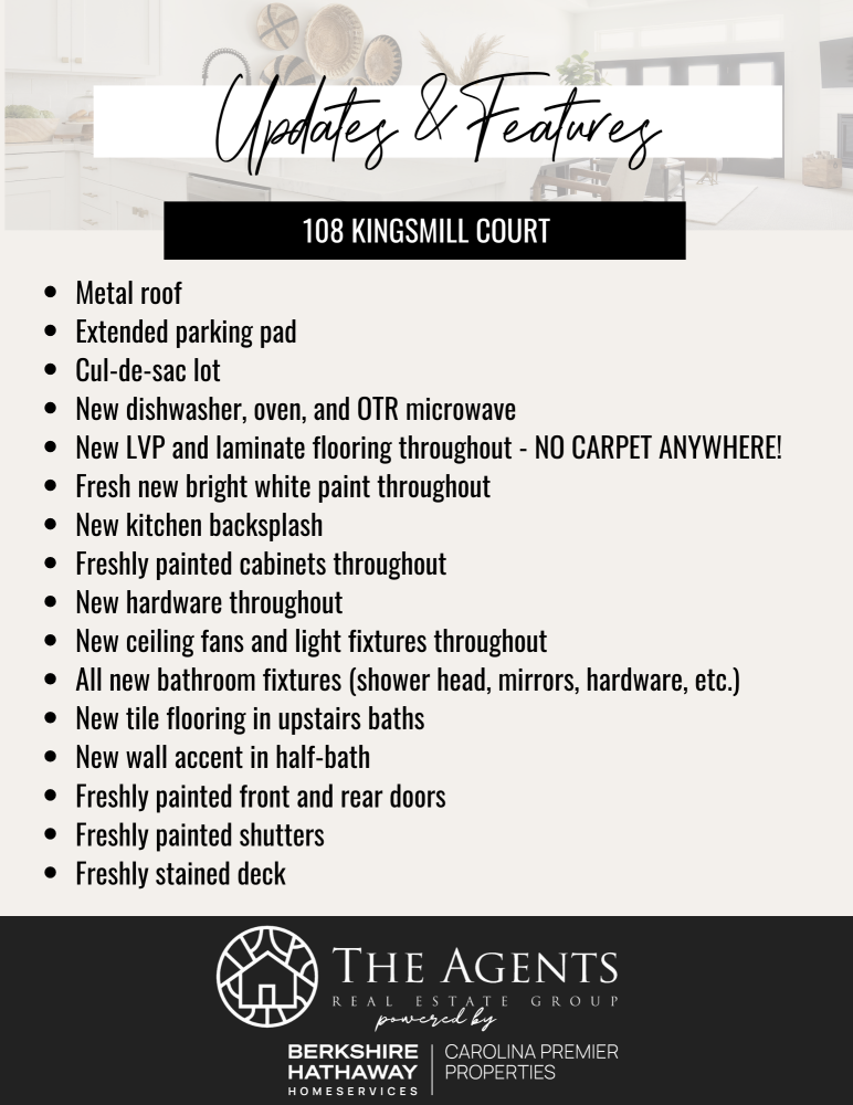 Upgrades & Features Sheet