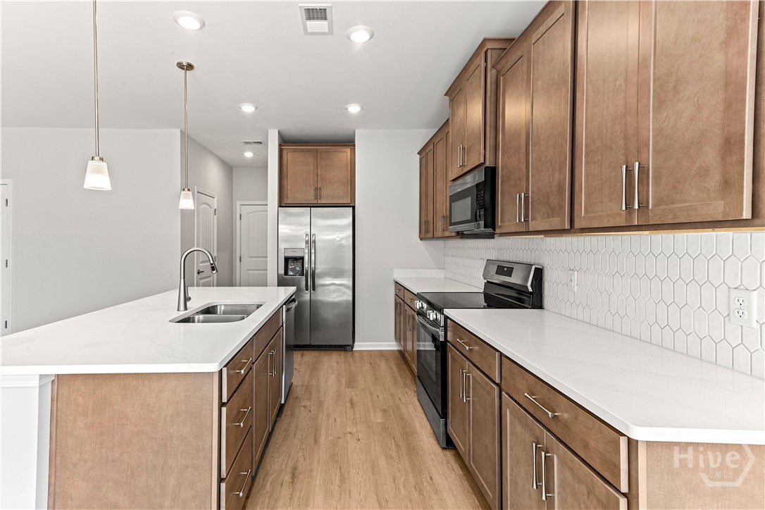 Not the actual home. Pictures are of a completed Crestview plan and are for reference only.