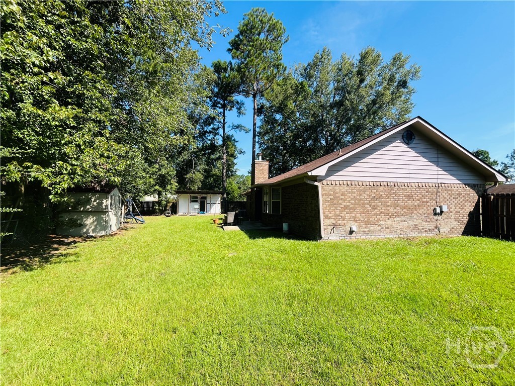 Back of home large yard