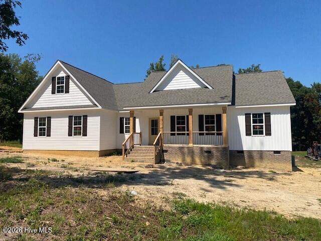 Discover The Grace, a charming new construction home designed for comfort, style, and everyday living. Nestled on 0.80 acres in a private cul-de-sac in the Morganshire subdivision of Nash County. This 3-bed, 2-bath home offers 2,084 sq ft of thoughtfully planned space. The living room welcomes you with a shiplap tray ceiling, wood beams, and a cozy gas log fireplace, framed by custom built in shelving. The kitchen is the heart of the home, featuring white shaker cabinetry, granite countertops, a large island, and stainless-steel appliances--perfect for cooking, gathering, and entertaining.Retreat to the primary suite with its elegant tray ceiling, a bathroom with a walk-in ceramic tile shower, a double quartz vanity, and a large walk-in closet with built in shelving. Two additional bedrooms and a stylish hall bath complete the main floor. Upstairs, enjoy even more flexibility with a carpeted bonus room plus a finished office space--ideal for remote work, a home gym, or a playroom. A custom mud bench creates a convenient drop zone off the 2-car garage, and the covered back porch invites you to relax and enjoy the spacious yard. The lot slopes to a conservation easement forming the riparian buffer of Wheeler Branch, the water source for deer and turkeys spotted in the backyard.  Located just minutes from local conveniences and offering an easy commute to Raleigh, Rocky Mount, and Wilson, this home blends neighborhood charm with everyday practicality.  County taxes only.  County water.  $5,000 IN SELLER PAID CLOSING COSTS.