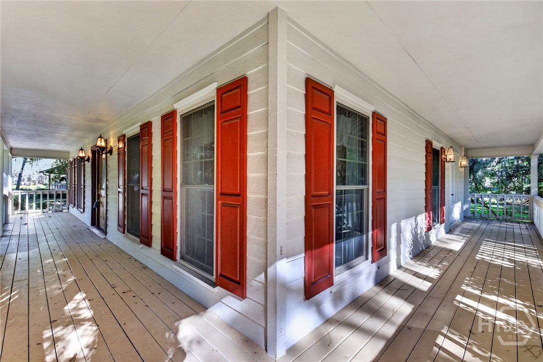 3 sides of home have  porches