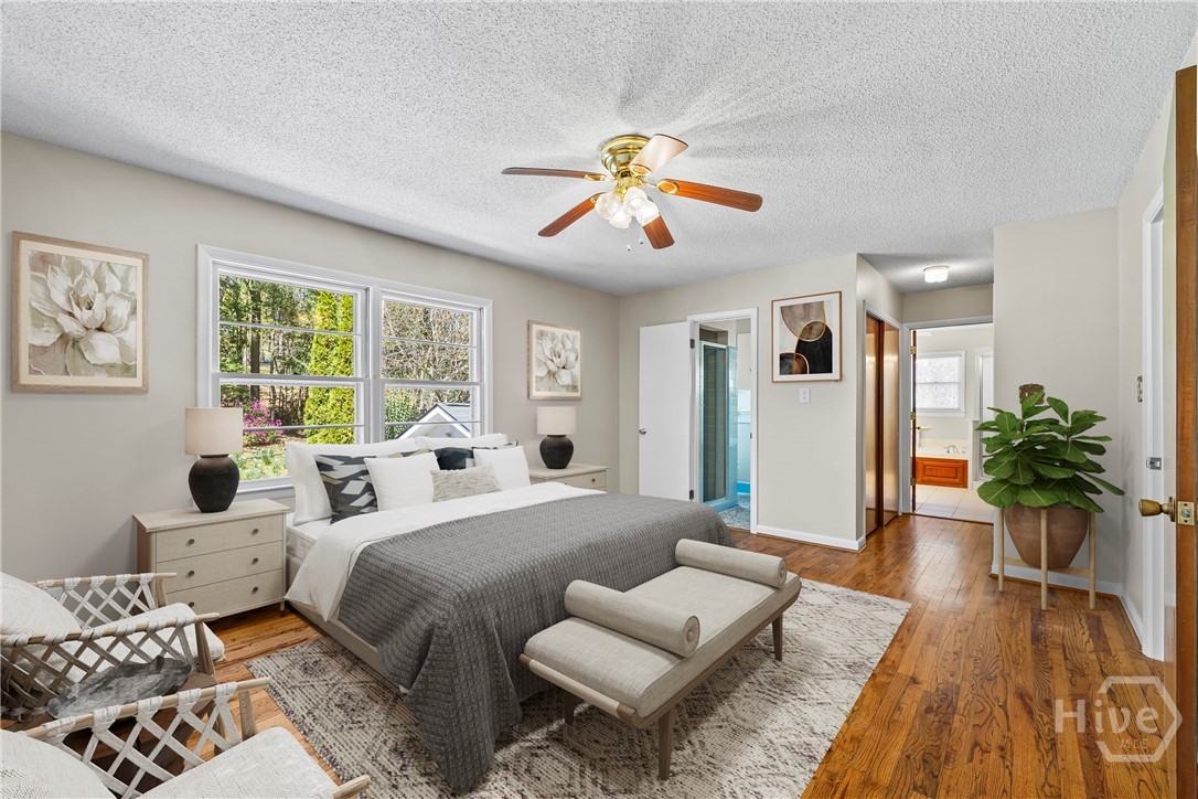 DIGITALLY STAGED Primary Bedroom