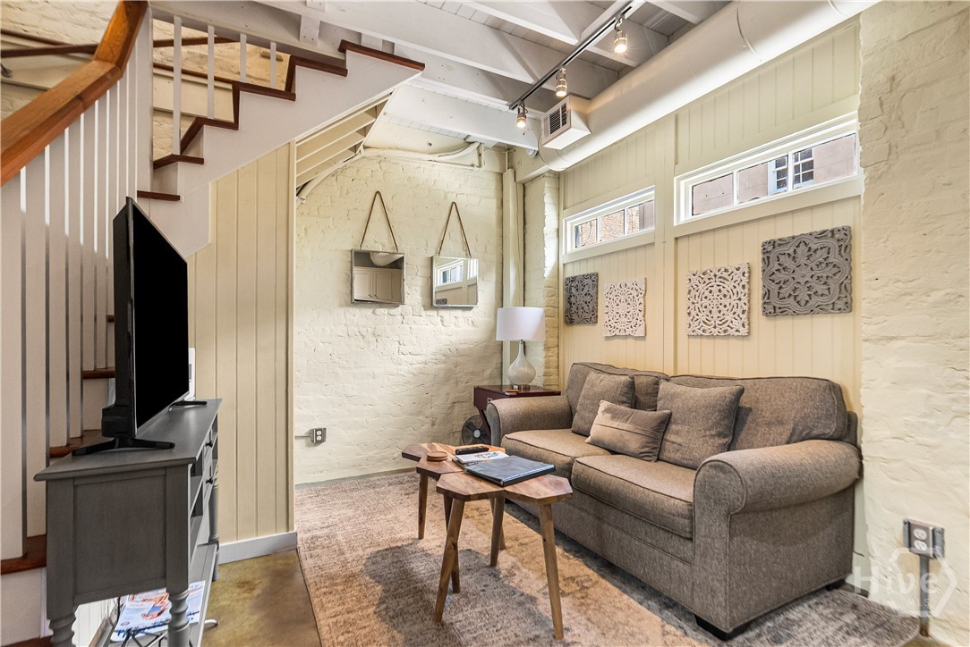 Two-story carriage house.